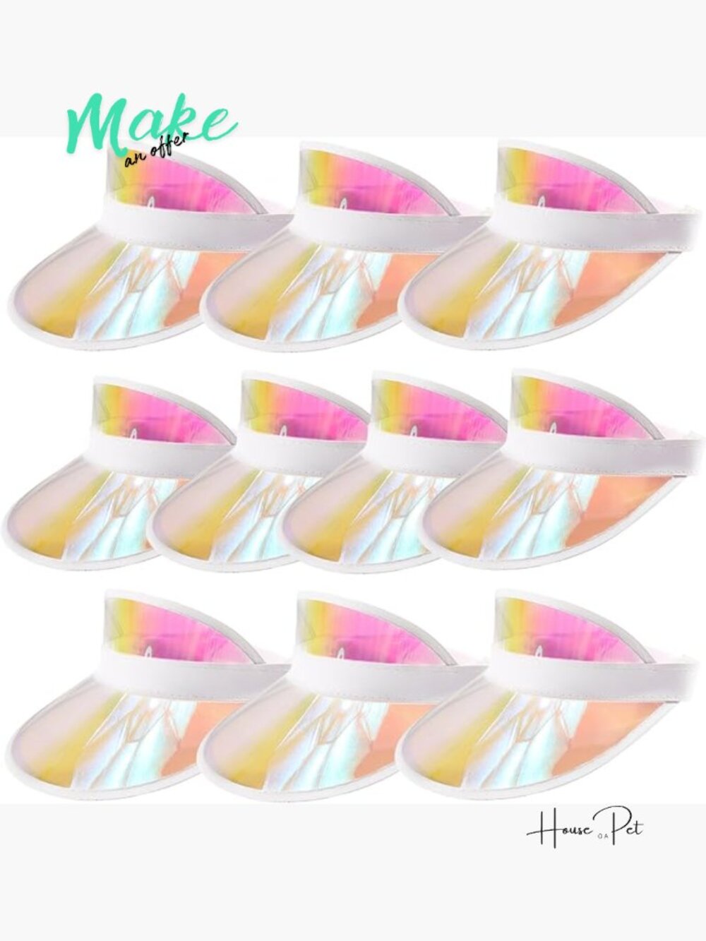 Plastic Clear UV Protection Visor Sun Hat for Outdoor Sports